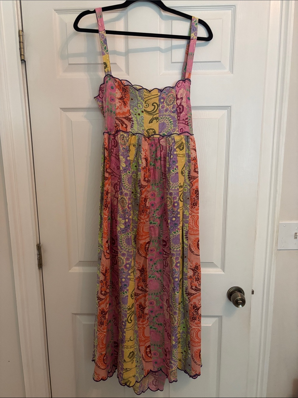 ASOS Pastel Multi-Color Paisley Midi Dress